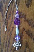 Pulls--Purple Acrylic Beaded Ceiling Fan/Light Pull