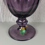 Wine Glass Charms--Glass Crystal Leaf--Mottled Sand