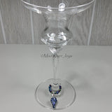 Wine Glass Charms--Lampwork Leaf--Triton
