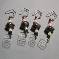 Ornament Hanger--Silver and Glass Pearl Christmas--Set of 12
