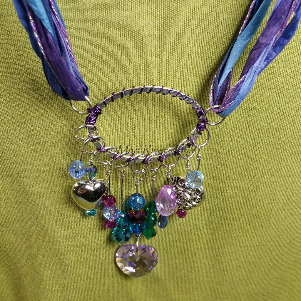 Necklace--Lavender Heart