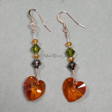 Earrings--Astral Pink Hearts--Rose Gold