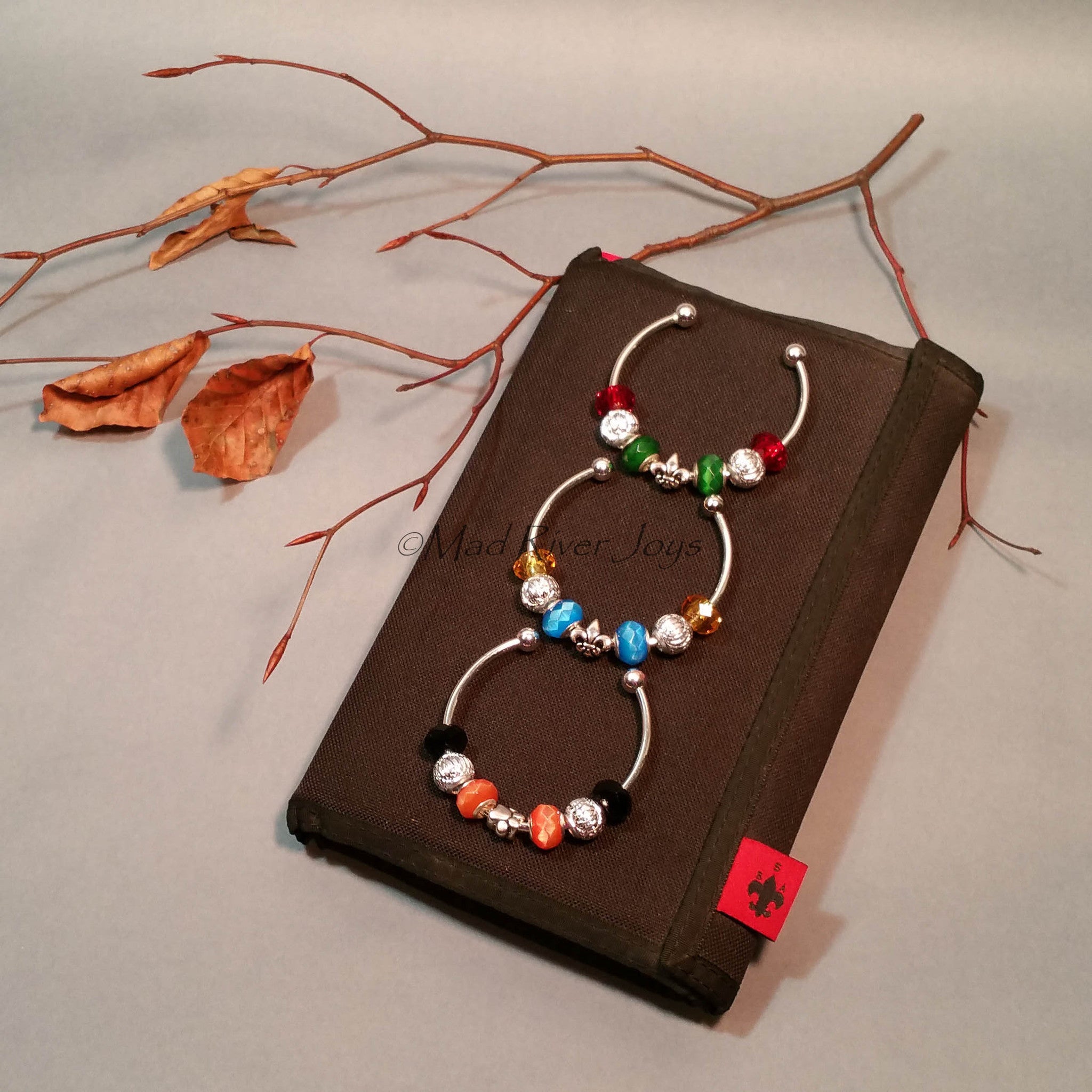 Bracelet--Cuff--Boy Scout Colors