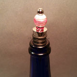 Bottle Stopper--Pink Swirl Pink
