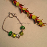 Bracelet--Chain--Shades of Green Shamrock