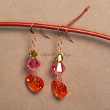 Earrings--Organic Hearts--Rose Gold
