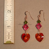 Earrings--Organic Hearts--Rose Gold