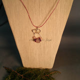 Necklace--Twin Hearts Focal in Pink