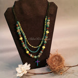 Necklace--Holy Trinity--Green