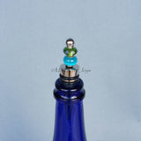 Bottle Stopper--Turquoise and Green