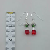 Earrings--Crystal Gifts--Red & Green