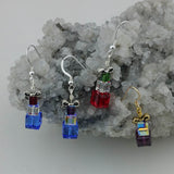 Earrings--Crystal Gifts--Purple & Blue