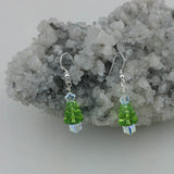 Earrings--Crystal Tree--Peridot Glacier