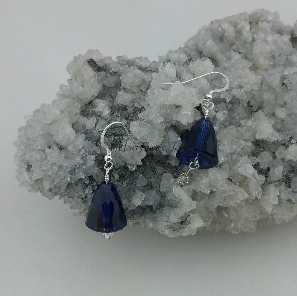 Earrings--Crystal Blue Bells
