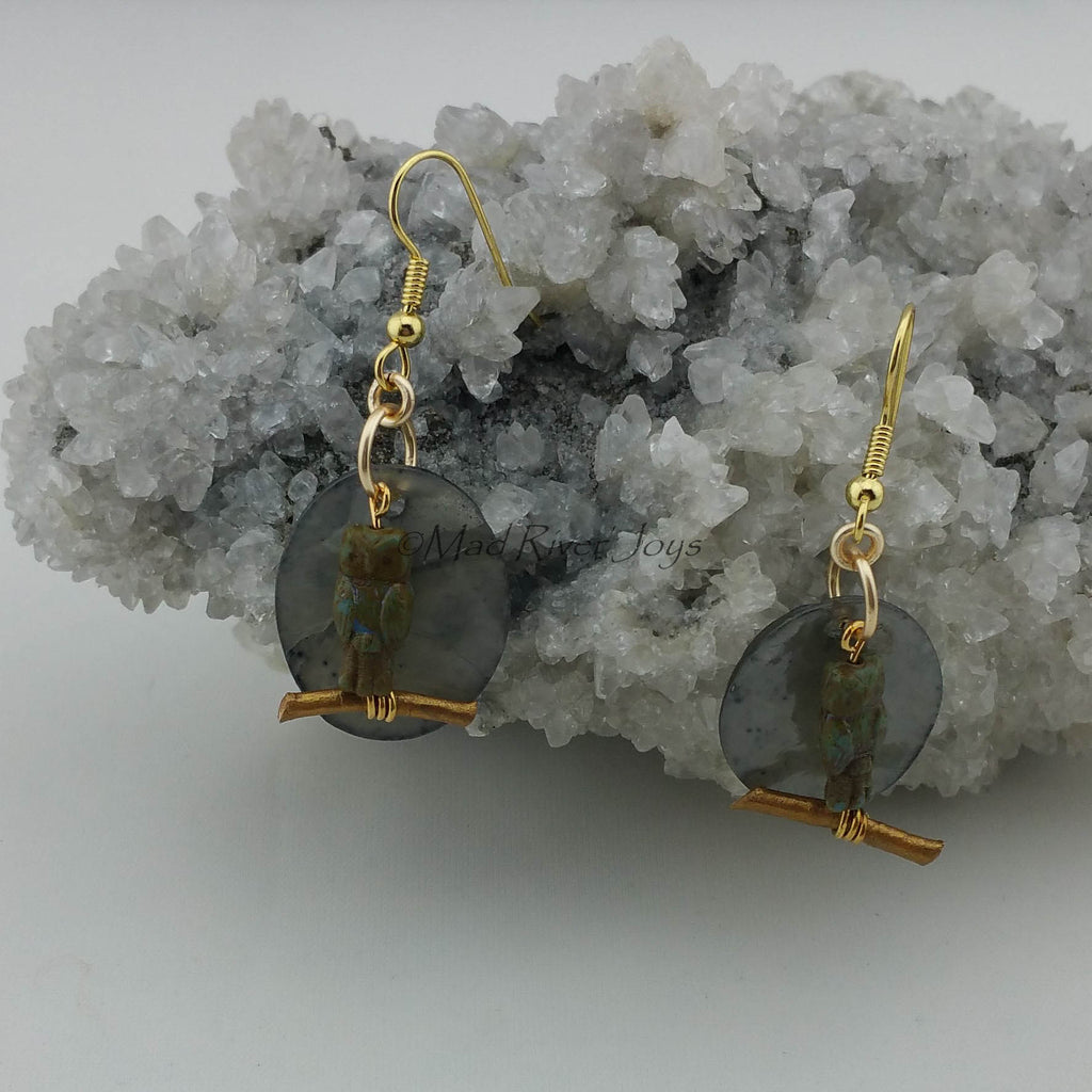 Earrings--Owl Silhouette