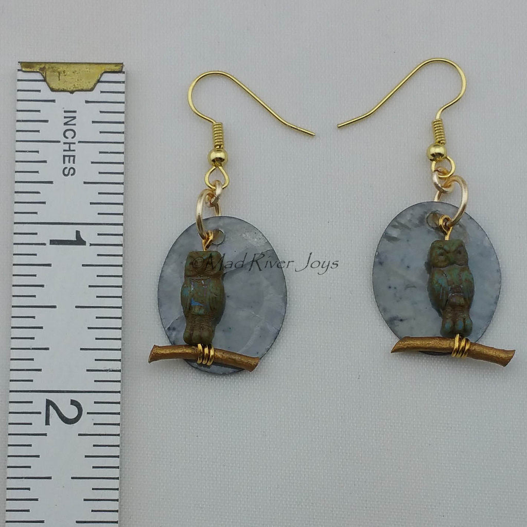 Earrings--Owl Silhouette