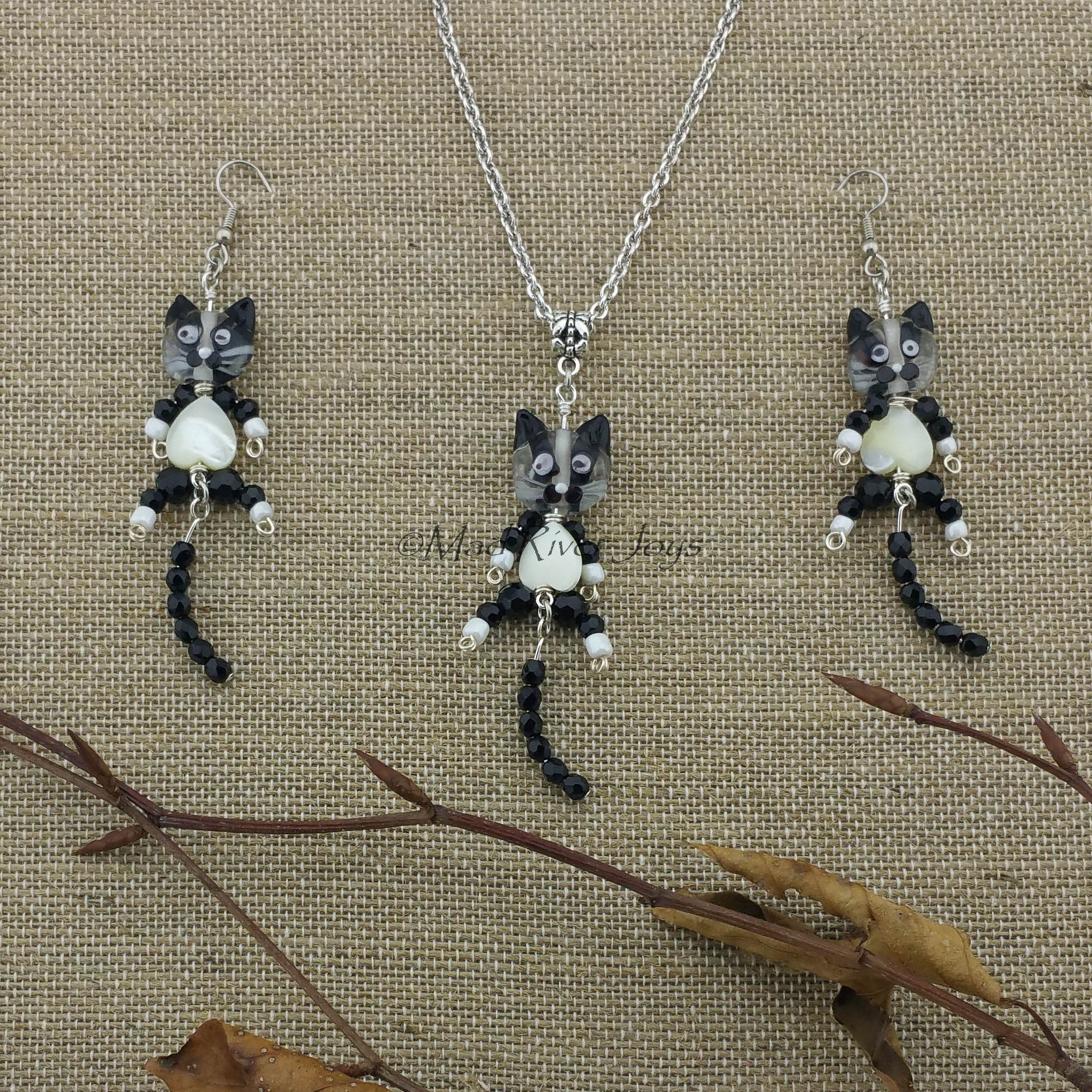 Earrings--Kitty