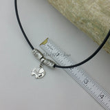 Necklace--Elephant on Leather