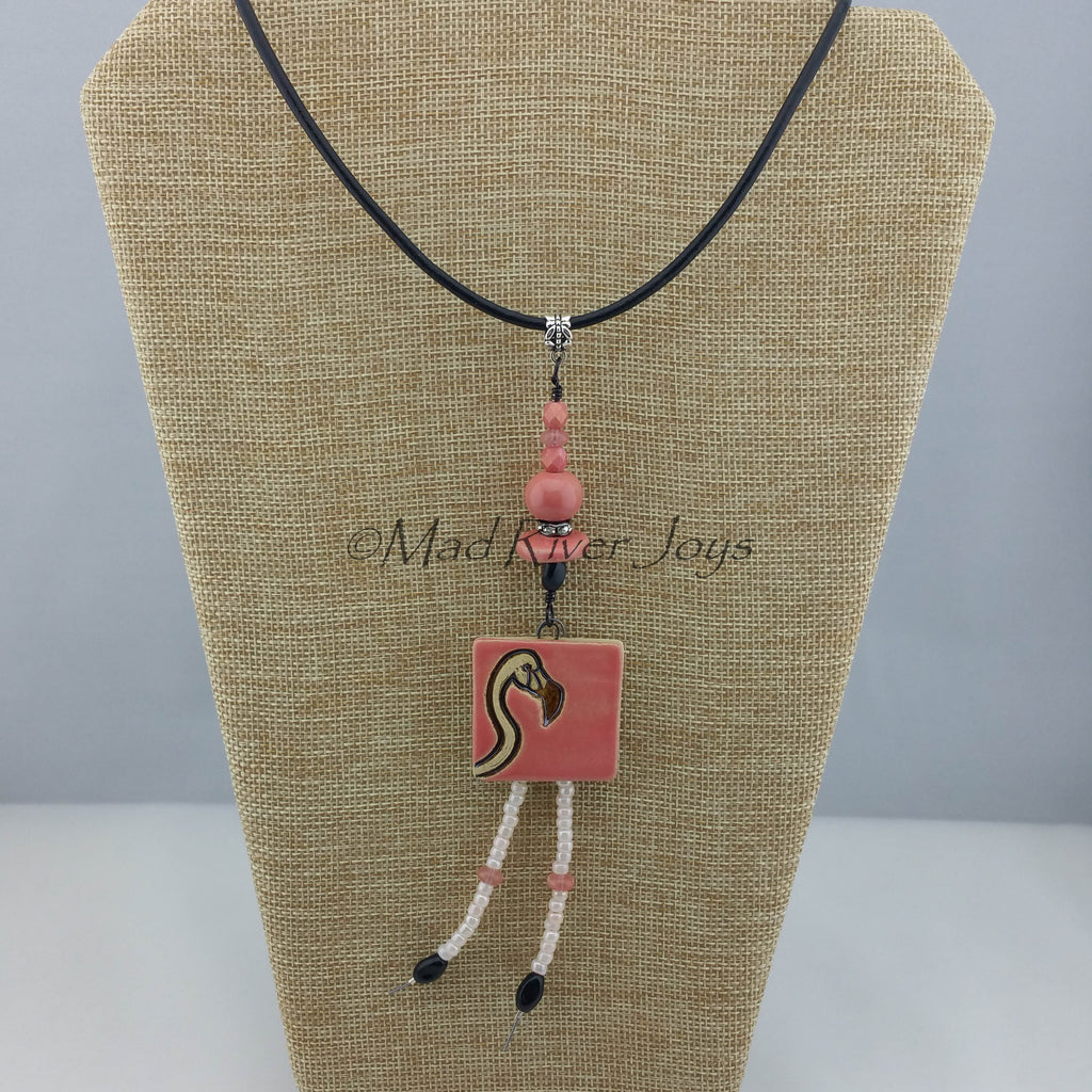 Necklace--Flamingo Pendant