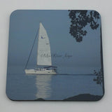 Coaster--Photo Print--Cork--Sailing By Marblehead