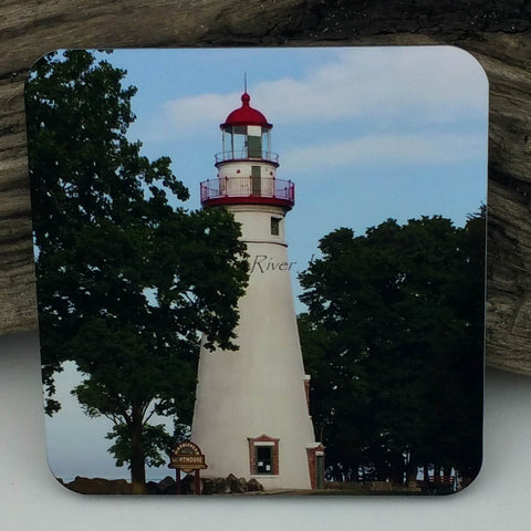 Coaster--Photo Print--Cork--Marblehead Lighthouse