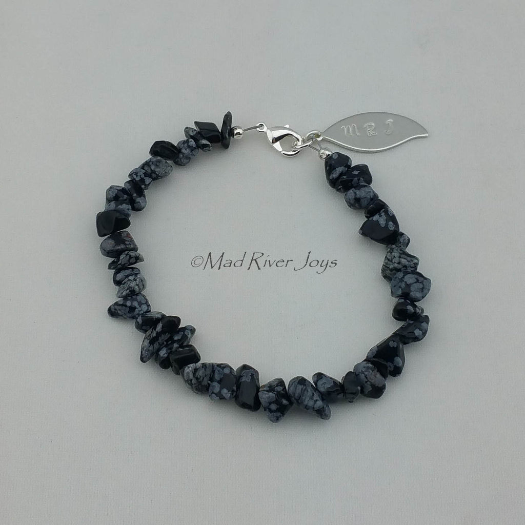 Bracelet--Men's--Natural Stone Pebble