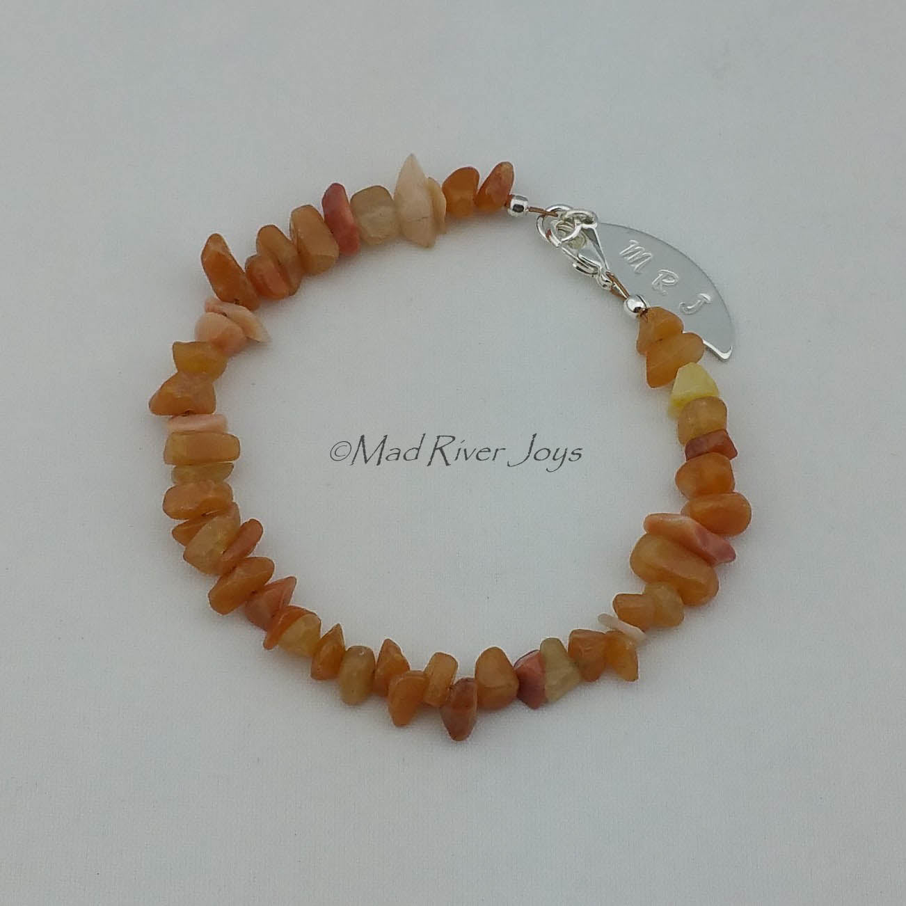 Bracelet--Men's--Natural Stone Pebble