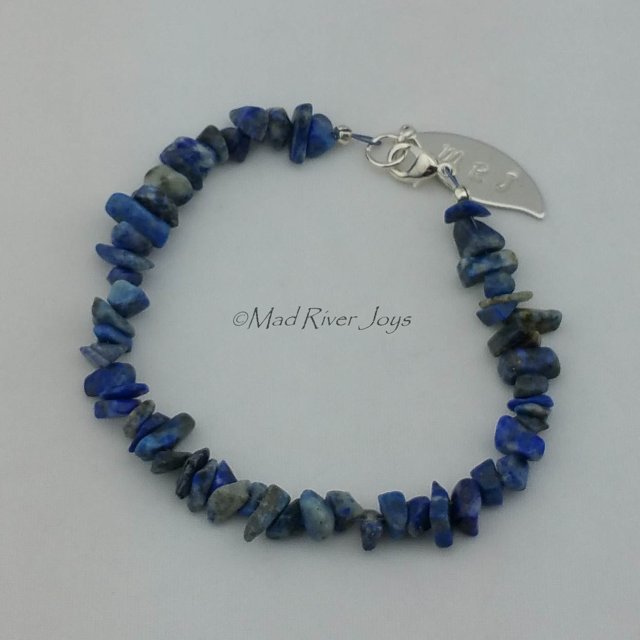 Bracelet--Men's--Natural Stone Pebble