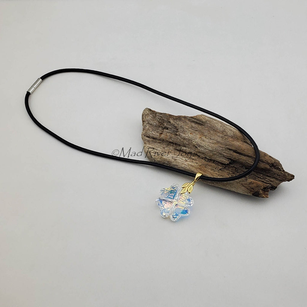 Necklace--Clover Crystal