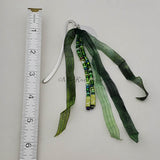 Bookmark--Hook--Green with Hand-dyed Fairy Ribbon
